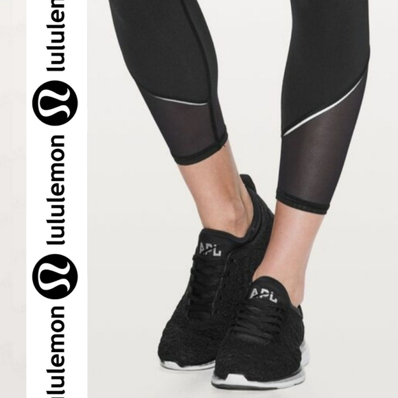 Lululemon | Jet Black mesh leggings - Picture 4 of 15